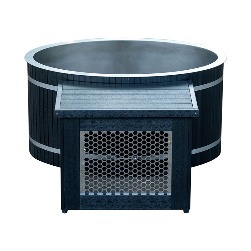 스테인레스 스틸 욕조가 있는 타원형 콜드 플런지